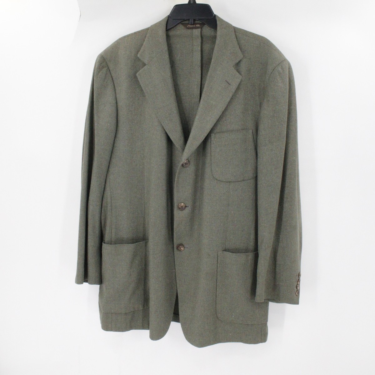 VTG Paul Stuart Sport Coat Mens 44 Medium long Silk Hopsack