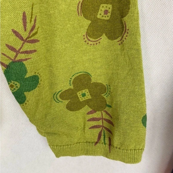 Cárdigan Suéter Gudrun Sjödén Lino Mezcla Algodón Orgánico Floral Cottagecore XXL Foto 2 de 4