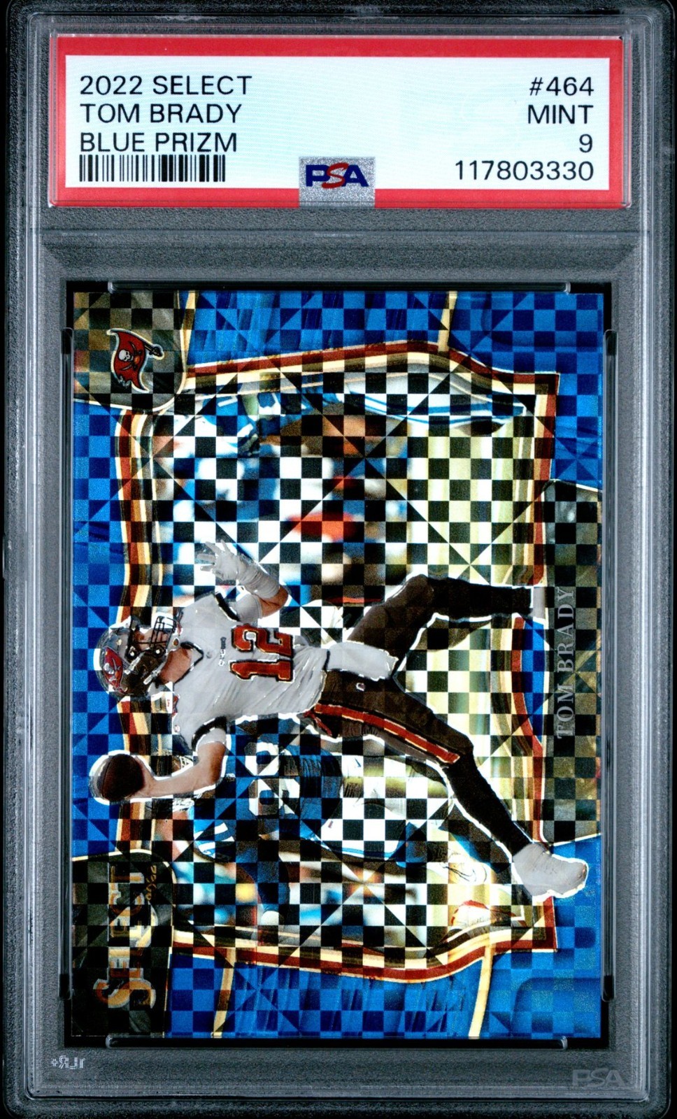 2022 Panini Select - Field Level Tom Brady #464 Blue Checkerboard /49 PSA 9