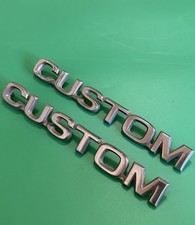 80-86 Ford F100 F150 Truck Chrome Custom Fender Emblems Badges Pair Set Of 2 Oem