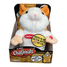 Chatimals Hamster 7" Plush Talking Repeat "I Say What You Say" Tested