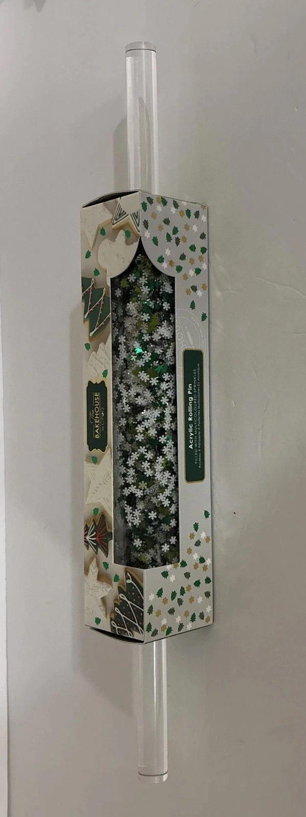 The Bakehouse by Circo Acrylic Rolling Pin Filled With Green White Sprinkles NIB
Opens in a new wind