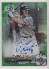 2017 Bowman Draft Chrome Pick Green Refractor 3/99 Tristen Lutz Auto 00bo