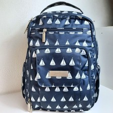 Jujube Diaper Bag Backpack Shoulder Bag Sailboat with Lobster Interior GUC READ