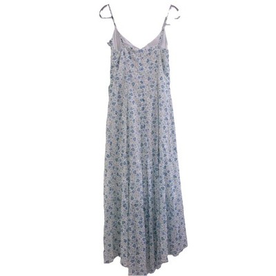 NEW Quiz White Ditsy Floral Chiffon Strappy High Low Maxi Dress Ruffled  Size 4 | eBay