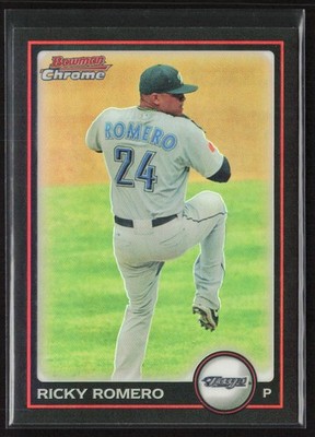 2010 Bowman Chrome Refractors Ricky Romero #19 Toronto Blue Jays