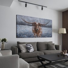 Canvas Wall Art Decor Large Canvas Wall Art For Living Room Highland Cow Wall...