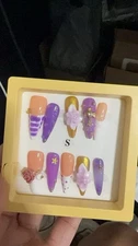 	Nail Art Handcrafted Handmade Nail Tips in High Saturation