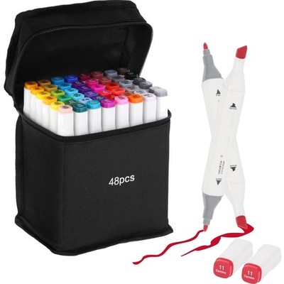 Hochwertige Alkoholmarker Stifte Set 48 Farben, Twin Tip Künstler Stifte für ...