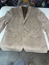 CHAPS CORDUROY SPORTCOAT BLAZER JACKET 2 BUTTON TAN MEN 42R