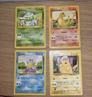 Pokemon Base Set Starter Combo Lot (Bulbasaur, Charmander, Pikachu, Squirtle)