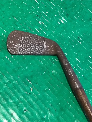 Antique Spalding Gold Medal Mashie Loft Hickory Shaft LH Golf Iron - Picture 6 of 11
