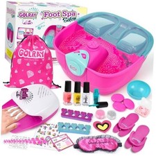 Kid Foot Spa  Nail Kit, Girl Gift for 5 6 7 8-12 Year Old Toys Manicure