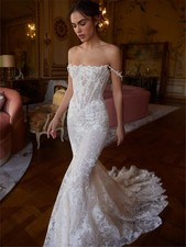 Vestido De Noiva Sereia Lace Wedding Dress Novia Falda Desmontable Vestidos