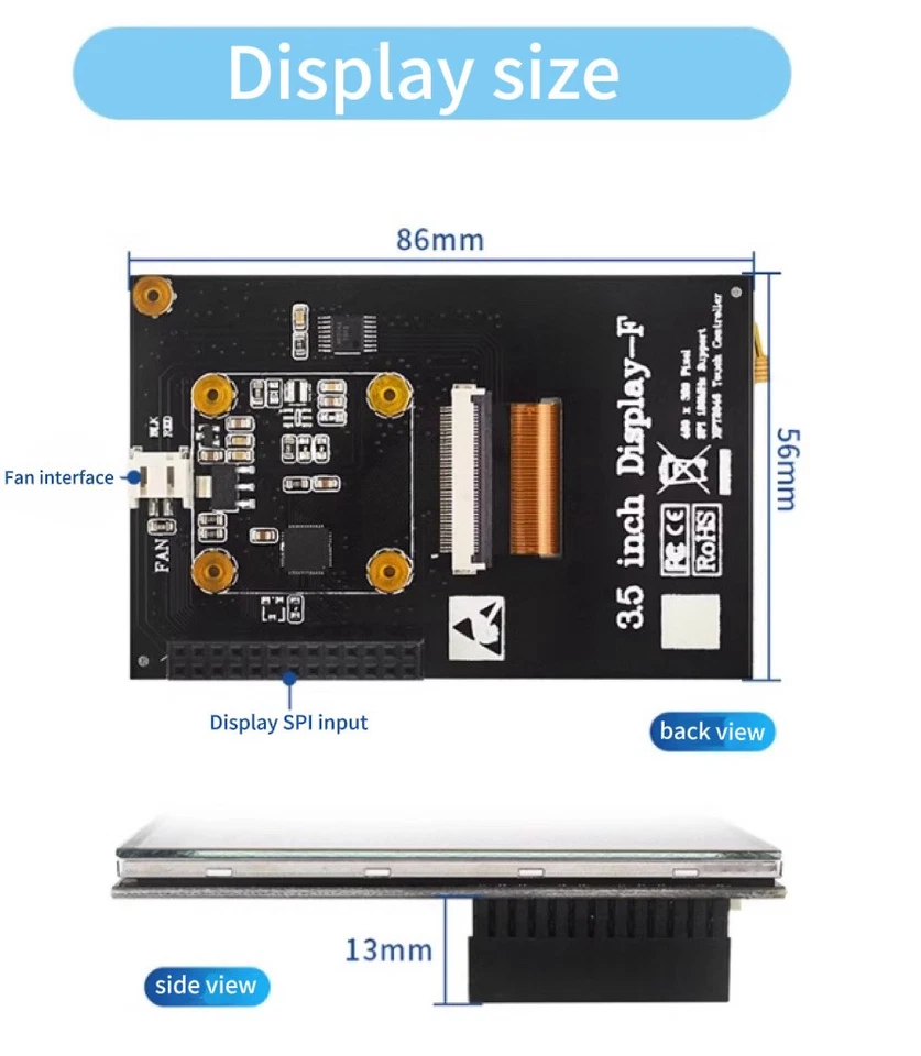 3.5 Inch 480x320 Raspberry Pi 4 Touchscreen Monitor TFT LCD Display with Case - Bild 4 von 4