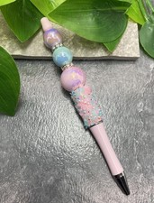 Handmade Acrylic Rhinestone Beads Black Ink Glitter Pen New Free Ship C1176