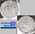 Silver 1852 US Philadelphia Mint Seated Liberty Half Dime🪙Type 2🪙Plug