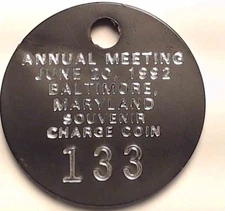 Baltimore Maryland good for token - MD TAMS charge coin 1992 t