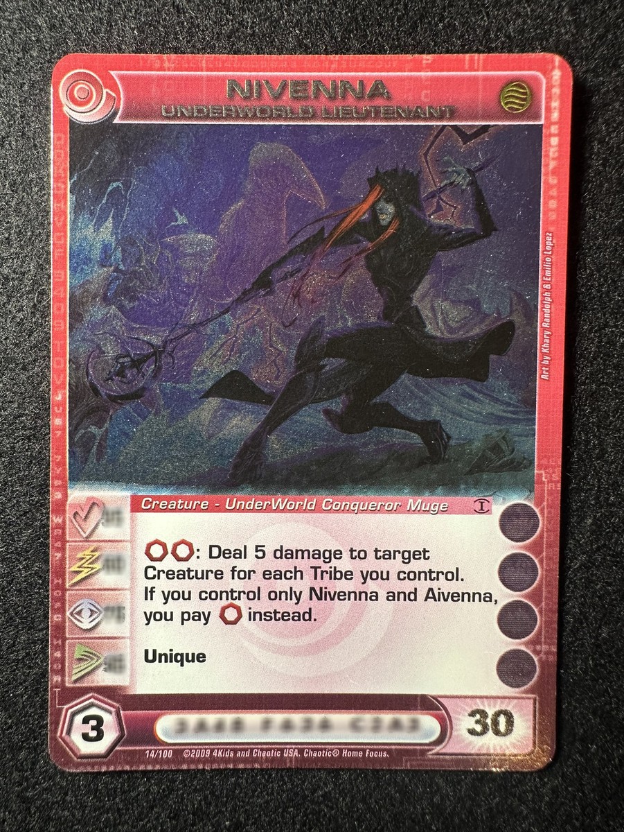 most chaotic cards in mtg Chaotic Min E 30 Nivenna Underworld Lieutenant 14/100 FU 1st Ed Foil Rare  NM