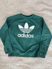 Adidas Originals Trefoil Crewneck sweatshirt in collegiate green Medium