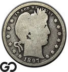 1897-O Barber Quarter, Key Date New Orleans Mint Issue