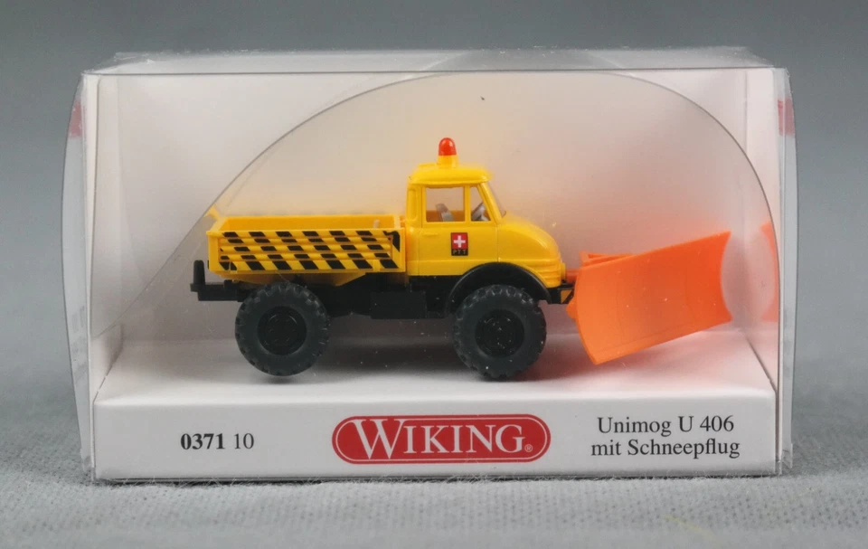 WIKING 037110/0371 10 H0,1:87 Unimog U 406 mit Schneepflug "PTT" NEUHEIT 2025
