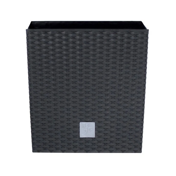 Blumenkübel Blumentopf Übertopf Rattan Optik Pflanzkübel mit Einsatz Modell Low