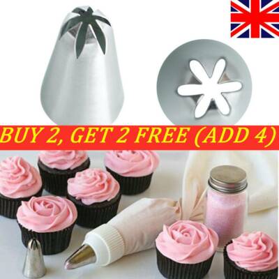 2D Large Rose Flower Cream Icing Piping Nozzle Pastry Tips Tool