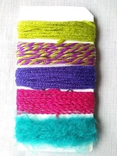 Brights Yarn Snippets Art/Junk Journal/Cards/Scrap - 15 yards