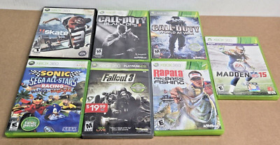 Mixed Lot of 7 Xbox 360 Games with Cases Tested Working