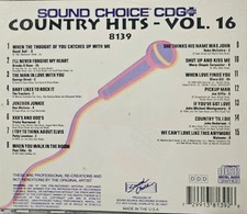SC8139 COUNTRY HITS SOUND CHOICE KARAOKE CDG LOT WA