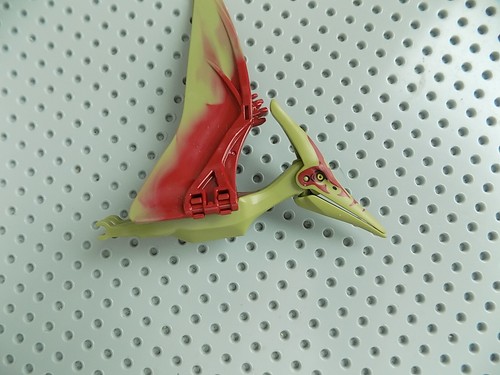 Lego Olive Green Dinosaur, Pteranodon with Dark Red Back Animal Fig - Picture 3 of 3