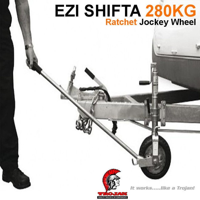 Trojan 10" Trailer Ratchet Jockey Wheel for Caravan Boat Mover 350kg 303250 for sale online eBay