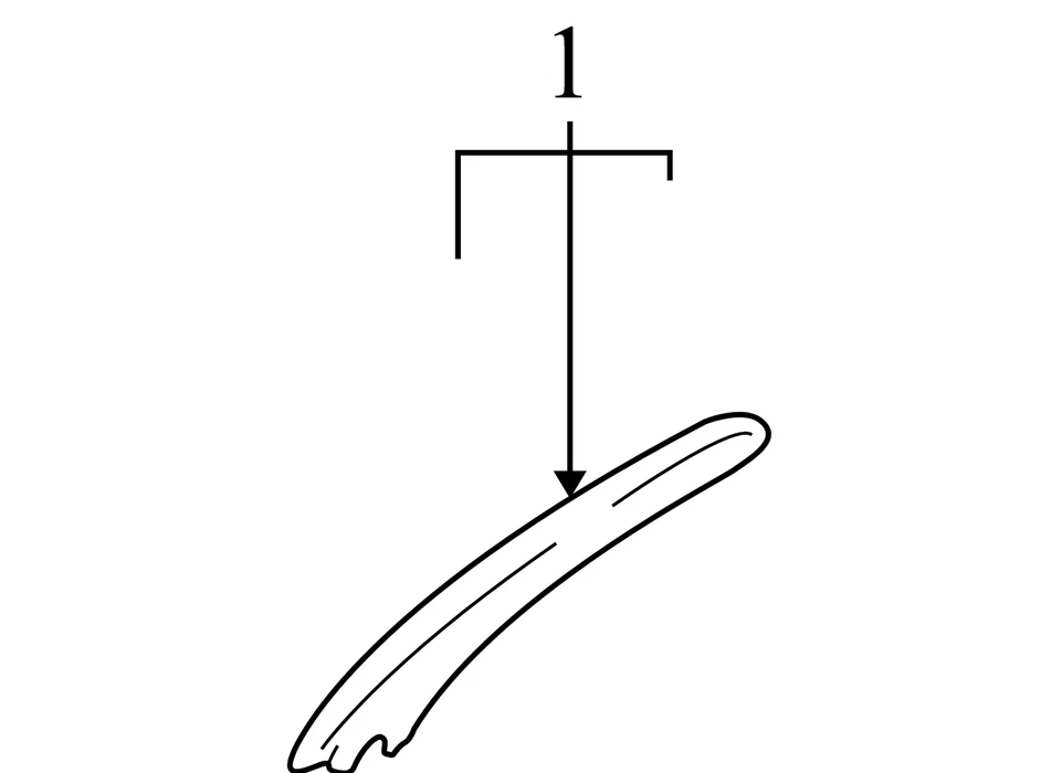 2003-2005 Pontiac Bonneville FR Body A-Pillar Trim Panel Used 25766606 OEM - Image 2 of 4