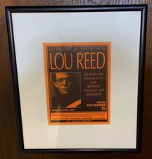 LOU REED-RARE POETRY READING HANDBILL/POSTER/FLYER-MATTED/FRAMED-SAN FRAN-1991!