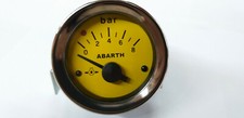 STRUMENTO MANOMETRO PRESSIONE OLIO GIALLO CON SCRITTA ABARTH 52MM FIAT 500 