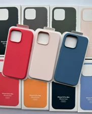 NEW For iPhone 16 15 14 13 Pro Max 15 16 Plus Silicone Case with MagSafe Cover