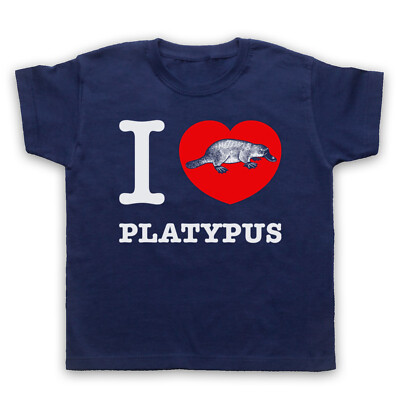 I LOVE PLATYPUS DUCK BILLED TIERRECHTSLIEBHABER KINDER KINDER T-SHIRT
