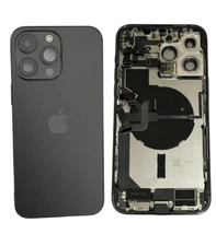 iPhone 14 Pro Max Space black Back Housing Replacement W Small Part OEM Grade B
