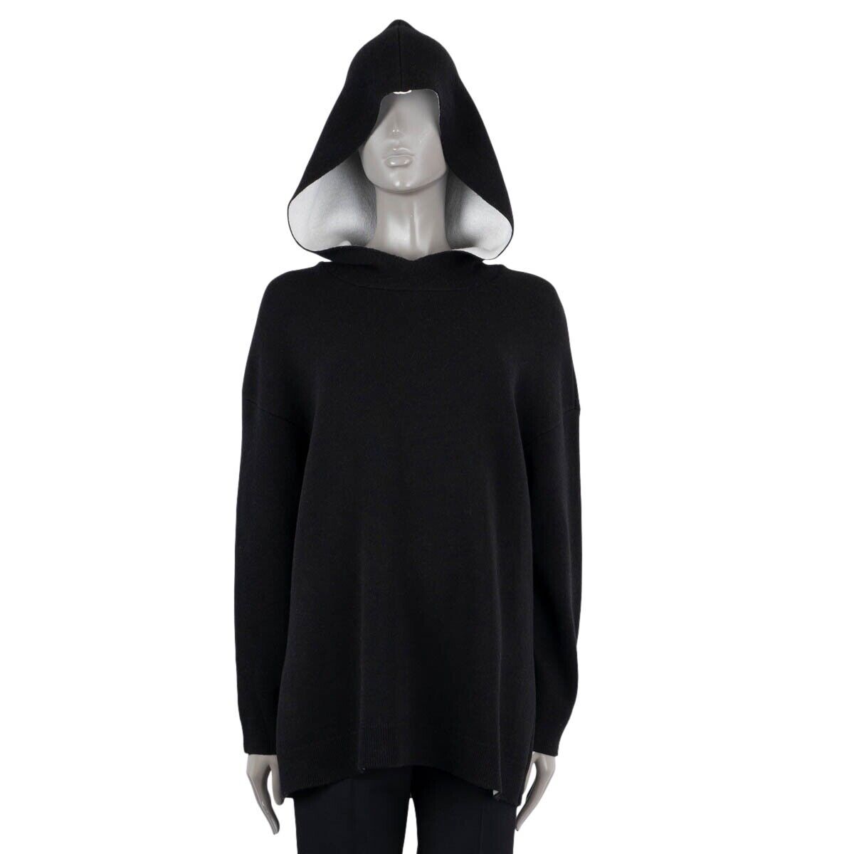 67943 auth CHRISTIAN DIOR black cashmere J'ADIOR 8 HOODED 67943 auth CHRISTIAN DIOR black cashmere J'ADIOR 8 HOODED