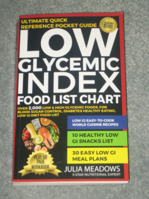 Low Glycemic Index Foods List Chart by Julia Meadows PB Reference Pocket Guide