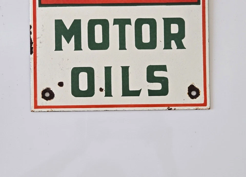 Vintage Sinclair Opaline Motor Oils Porcelain Enamel Sign (11" x 17") - Image 3 of 4