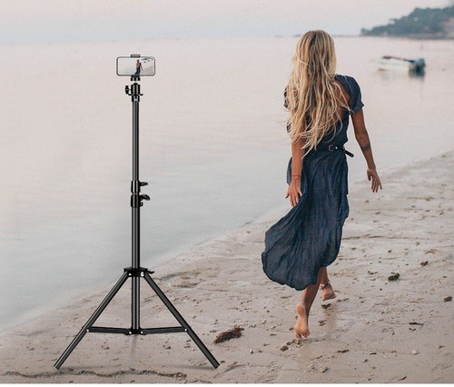 Up to 2.1M Extendable Selfie Tripod Holder & Rotatin For iPhone Samsung Tik Tok - Picture 2 of 10