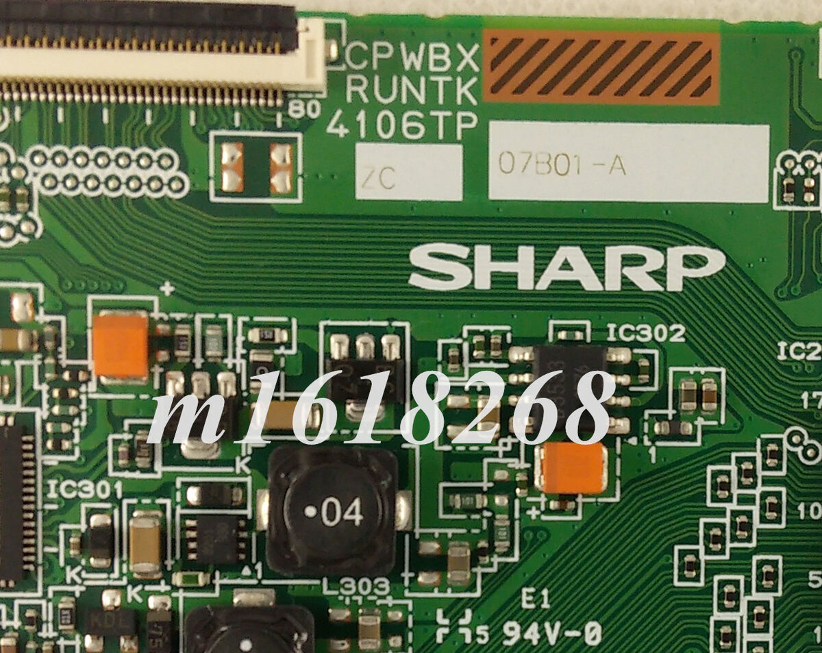 SHARP Original T-con board CPWBX RUNTK 4106TP ZC LCD-40E66A SHARP Original T-con board CPWBX RUNTK 4106TP ZC LCD-40E66A
