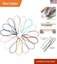 300 Pcs Adjustable Stretchy Puppy Collars for Newborns - 15 Vibrant Colors