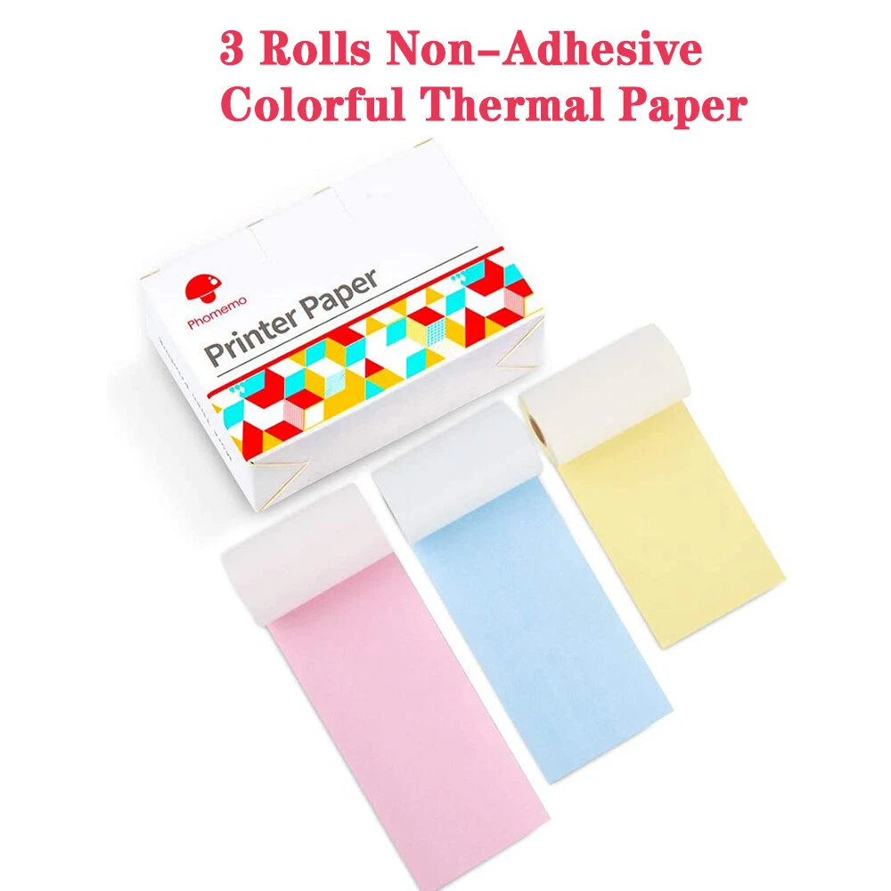 Bluetooth Mini Photo Printer Wireless Sticker Printer with Thermal Paper