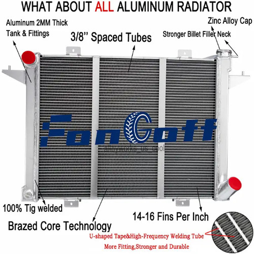 Fit 1991 1992 1993 Dodge D250 D350 W250 W350 5.9L Diesel 3-Row Aluminum ...