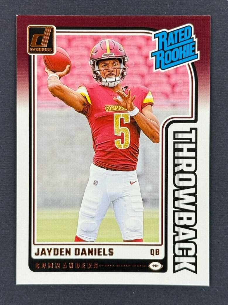 Jayden Daniels 2024 Panini Donruss Rated Rookie Canvas Throwback #43
