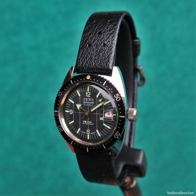 FERO FELDMANN 20 atm diver vintage watch reloj montre orologio Uhr swiss