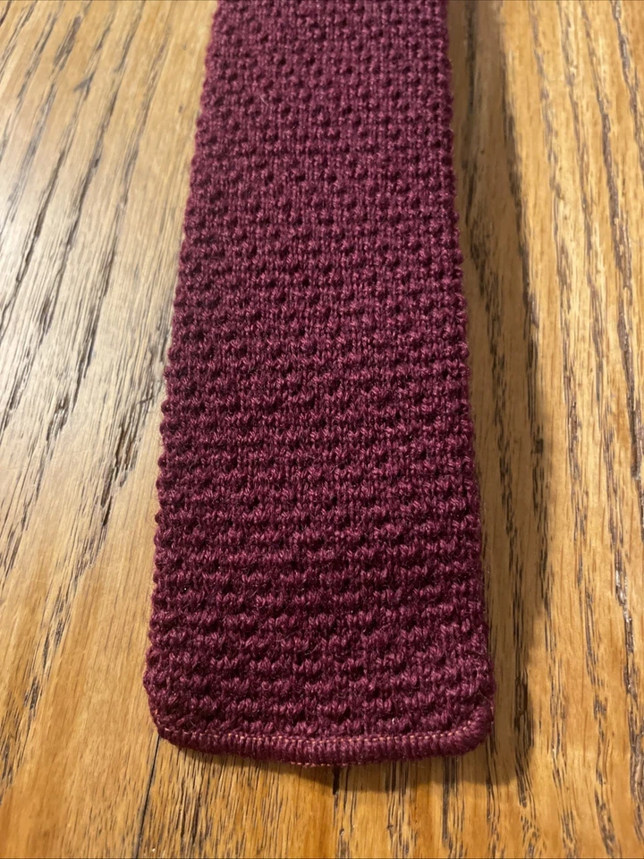 Vintage Usado en Excelente Condición Wm. Fox & Bro. Calcetín de lana tejido corbata ajustado cuadrado hecho en EE. UU. Foto 2 de 4